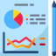 clipart of paper with different types of graphs and pencils